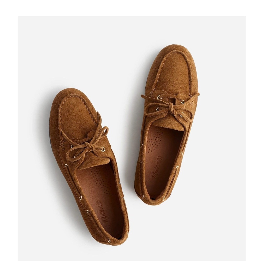 NEW Madewell The Jamie Boat Shoe Dried Acorn Moccasin Loafers Sz 8